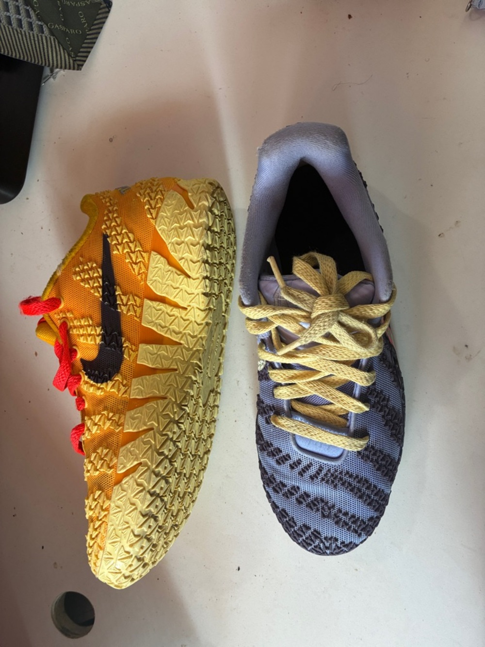 Nike Two-Tone Athletic Sneakers in Yellow and Black